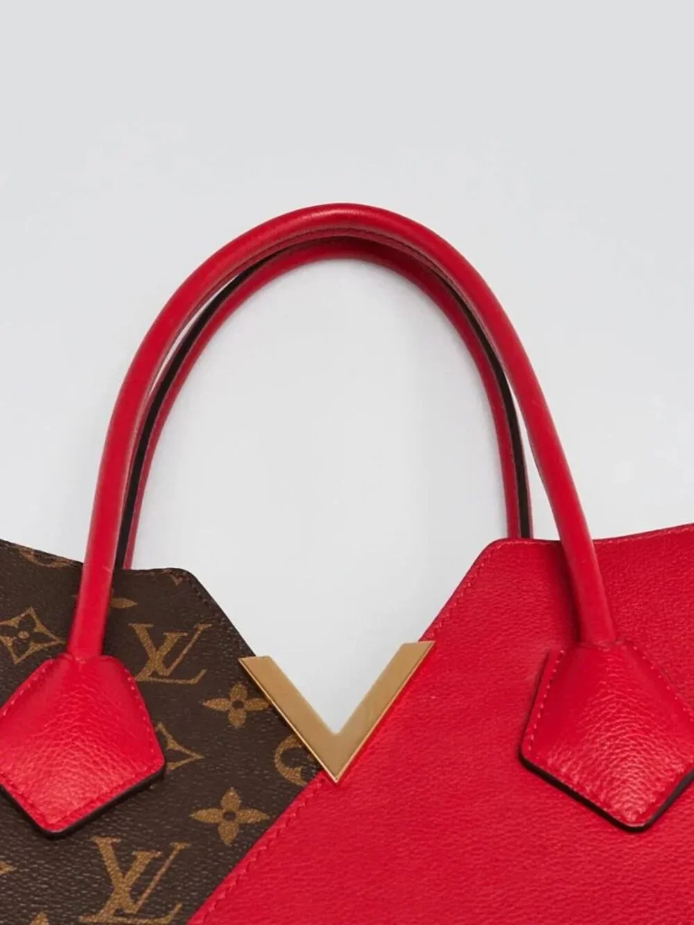 Louis Vuitton Monogram Canvas and Cerise Leather Kimono MM Tote Bag